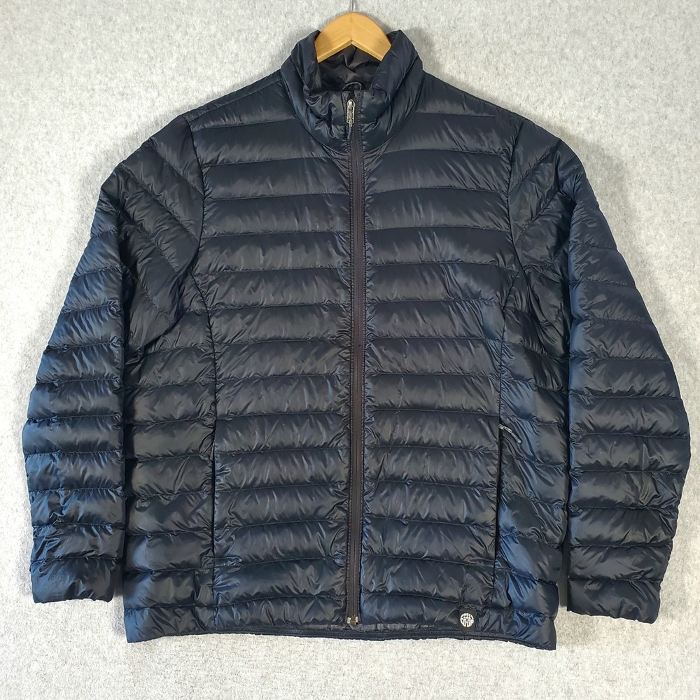 REI Co-op 650 Down Jacket Mens XL Black Puffer Full Zip 878092 Hiking Gorpcore